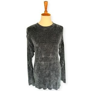 100 % Rayon grey blue sweater. Brand 525 America. Made in the USA